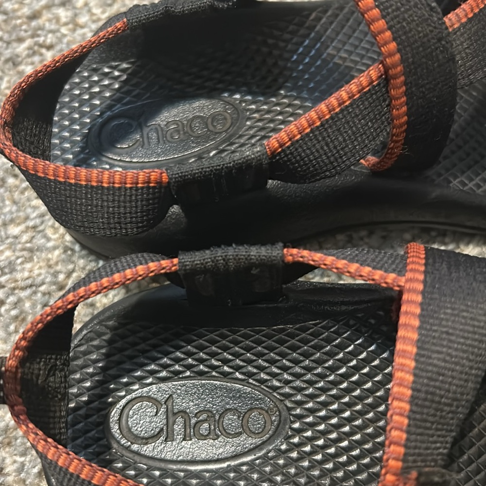 Chaco Big Kid's Z/1 EcoTread™ Sandals -Black with orange trim - Size 4Y - Picture 7 of 7